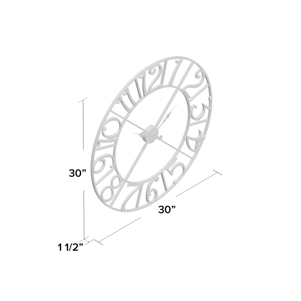 Ophelia & Co. Oversized Easterwood Metal Wall Clock & Reviews Wayfair